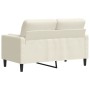 Zweiplätziges Sofa mit cremefarbenen Samtkissen, 120 cm. von , Sofas - Ref: Foro24-3278217, Preis: 225,99 €, Rabatt: %