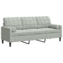 3-seater sofa with light gray velvet cushions 180 cm by , Sofas - Ref: Foro24-3278229, Price: 258,04 €, Discount: %