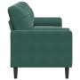 3-seater sofa with dark green velvet cushions, 210 cm by , Sofas - Ref: Foro24-3278241, Price: 310,14 €, Discount: %