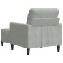 Sillón con taburete terciopelo gris claro 60 cm de , Sofás - Ref: Foro24-3278257, Precio: 206,47 €, Descuento: %