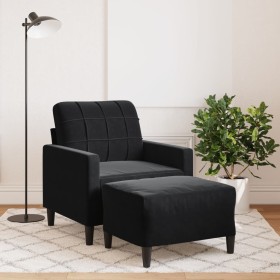 Armchair with black velvet footstool 60 cm by , Sofas - Ref: Foro24-3278262, Price: 207,99 €, Discount: %