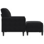 Sillón con taburete terciopelo negro 60 cm de , Sofás - Ref: Foro24-3278262, Precio: 221,82 €, Descuento: %