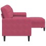 3-seater sofa with red velvet ottoman 210 cm by , Sofas - Ref: Foro24-3278281, Price: 329,65 €, Discount: %