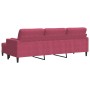 3-seater sofa with red velvet ottoman 210 cm by , Sofas - Ref: Foro24-3278281, Price: 329,65 €, Discount: %