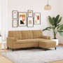 3-seater sofa with brown velvet ottoman 180 cm by , Sofas - Ref: Foro24-3278274, Price: 323,54 €, Discount: %