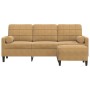 3-seater sofa with brown velvet ottoman 180 cm by , Sofas - Ref: Foro24-3278274, Price: 323,54 €, Discount: %