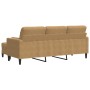 Dreisitzer-Sofa mit braunem Samt-Hocker, 180 cm. von , Sofas - Ref: Foro24-3278274, Preis: 323,54 €, Rabatt: %