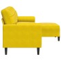 Sofá de 3 plazas con taburete terciopelo amarillo 210 cm de , Sofás - Ref: Foro24-3278283, Precio: 311,61 €, Descuento: %