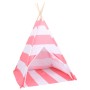 Kinder-Tipi-Zelt und gestreifte Pfirsichhauttasche 120x120x150cm von vidaXL, Spielzelte und Tunnel - Ref: Foro24-80274, Preis...