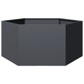 Hexagonal anthracite grey steel planter 104x90x45 cm by , Pots and planters - Ref: Foro24-851131, Price: 86,99 €, Discount: %