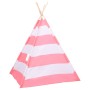 Kinder-Tipi-Zelt und gestreifte Pfirsichhauttasche 120x120x150cm von vidaXL, Spielzelte und Tunnel - Ref: Foro24-80274, Preis...