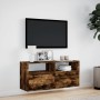 Wall-mounted TV stand with smoked oak LED lights 100x31x45 cm by , TV Furniture - Ref: Foro24-852338, Price: 81,23 €, Discoun...