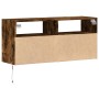 Wall-mounted TV stand with smoked oak LED lights 100x31x45 cm by , TV Furniture - Ref: Foro24-852338, Price: 81,23 €, Discoun...