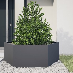 Hexagonal planter in anthracite grey steel, 138x120x45 cm by , Pots and planters - Ref: Foro24-851138, Price: 93,99 €, Discou...