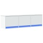 TV stand with LED lights, engineered wood, white, 140x34x40 cm by , TV Furniture - Ref: Foro24-852243, Price: 100,99 €, Disco...