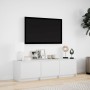 TV stand with LED lights, engineered wood, white, 140x34x40 cm by , TV Furniture - Ref: Foro24-852243, Price: 100,99 €, Disco...