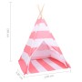 Kinder-Tipi-Zelt und gestreifte Pfirsichhauttasche 120x120x150cm von vidaXL, Spielzelte und Tunnel - Ref: Foro24-80274, Preis...