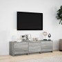 TV stand in gray Sonoma engineered wood 140x34x40 cm by , TV Furniture - Ref: Foro24-852248, Price: 100,99 €, Discount: %