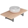 Conjunto de muebles de baño 2 piezas cerámica roble de , Muebles de baño - Ref: Foro24-279330, Precio: 93,18 €, Descuento: %