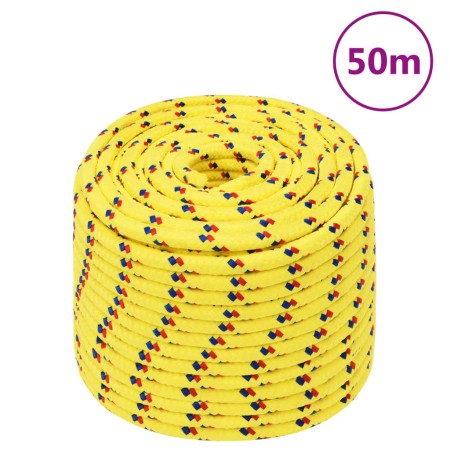 Cuerda de barco polipropileno amarillo 12 mm 50 m de , Sogas y cuerdas metálicas - Ref: Foro24-152618, Precio: 32,10 €, Descu...