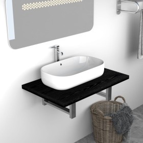 Black bathroom cabinet 60x40x16.3 cm by , Bathroom furniture - Ref: Foro24-283807, Price: 44,73 €, Discount: %