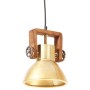 Round industrial hanging lamp 25 W brass 19 cm E27 by , Lamps - Ref: Foro24-320534, Price: 36,36 €, Discount: %