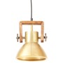 Round industrial hanging lamp 25 W brass 19 cm E27 by , Lamps - Ref: Foro24-320534, Price: 36,36 €, Discount: %