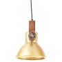 Round industrial hanging lamp 25 W brass 19 cm E27 by , Lamps - Ref: Foro24-320534, Price: 36,36 €, Discount: %