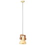 Round industrial hanging lamp 25 W brass 19 cm E27 by , Lamps - Ref: Foro24-320534, Price: 36,36 €, Discount: %