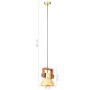 Round industrial hanging lamp 25 W brass 19 cm E27 by , Lamps - Ref: Foro24-320534, Price: 36,36 €, Discount: %