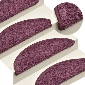 Dark purple stair tread carpet 15 units 65x21x4 cm by , Stair mats - Ref: Foro24-322385, Price: 78,64 €, Discount: %