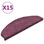 Alfombra de peldaño de escalera 15 uds morado oscuro 65x21x4 cm de , Alfombrillas para escalones - Ref: Foro24-322385, Precio...