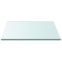 Tempered glass table surface, transparent, 50x50 cm by , Table tops - Ref: Foro24-345072, Price: 24,36 €, Discount: %