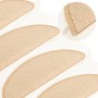 Stair tread carpets 15 units cream 65x21x4 cm by , Stair mats - Ref: Foro24-149861, Price: 62,81 €, Discount: %