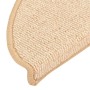 Stair tread carpets 15 units cream 65x21x4 cm by , Stair mats - Ref: Foro24-149861, Price: 62,81 €, Discount: %