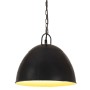 Round vintage hanging lamp 25 W black 31 cm E27 by , Lamps - Ref: Foro24-320548, Price: 45,47 €, Discount: %