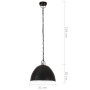 Round vintage hanging lamp 25 W black 31 cm E27 by , Lamps - Ref: Foro24-320548, Price: 45,47 €, Discount: %