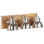 Industrial wall lamp made of silver mango wood E27 70x23 cm by , Lamps - Ref: Foro24-320595, Price: 77,83 €, Discount: %