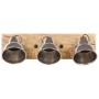 Industrial wall lamp made of silver mango wood E27 70x23 cm by , Lamps - Ref: Foro24-320595, Price: 77,99 €, Discount: %