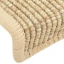 Selbstklebende Sisal-Treppenmatte, 15 Stück, beige, 65x21x4 cm. von , Treppenmatten - Ref: Foro24-326903, Preis: 98,31 €, Rab...