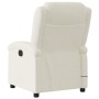 Cream-colored velvet electric massage recliner. by , Armchairs - Ref: Foro24-3204298, Price: 287,53 €, Discount: %