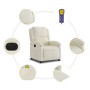 Cream-colored velvet electric massage recliner. by , Armchairs - Ref: Foro24-3204298, Price: 287,53 €, Discount: %