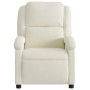 Cream-colored velvet electric massage recliner. by , Armchairs - Ref: Foro24-3204298, Price: 287,53 €, Discount: %