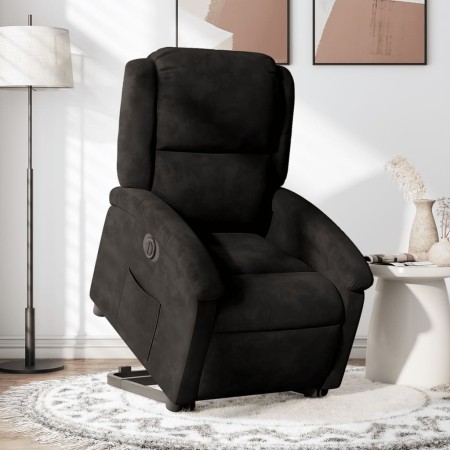 Black velvet electric reclining lift chair by , Armchairs - Ref: Foro24-3204328, Price: 318,35 €, Discount: %