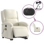 Sillón reclinable de masaje eléctrico elevable terciopelo crema de , Sillones - Ref: Foro24-3204342, Precio: 347,71 €, Descue...