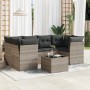 Garden sofa set 7 pieces with light gray PE rattan cushions by , Garden sets - Ref: Foro24-3249111, Price: 549,40 €, Discount: %