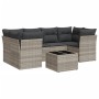 Garden sofa set 7 pieces with light gray PE rattan cushions by , Garden sets - Ref: Foro24-3249111, Price: 550,99 €, Discount: %