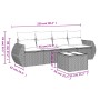 Gartensofa-Set und Kissen, 5-teilig, aus hellem grauem Kunststoff-Rattan. von , Gartensets - Ref: Foro24-3221091, Preis: 370,...