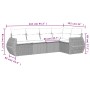 Gartensofa-Set und Kissen, 5-teilig, aus hellem grauem Kunststoff-Rattan. von , Gartensets - Ref: Foro24-3253669, Preis: 412,...