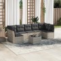 Garden sofa set 8 pieces and gray synthetic rattan cushions by , Garden sets - Ref: Foro24-3249281, Price: 570,99 €, Discount: %